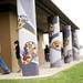 People gathered in Allmendinger Park for the presentation of the new public art mural on Sunday. Daniel Brenner I AnnArbor.com